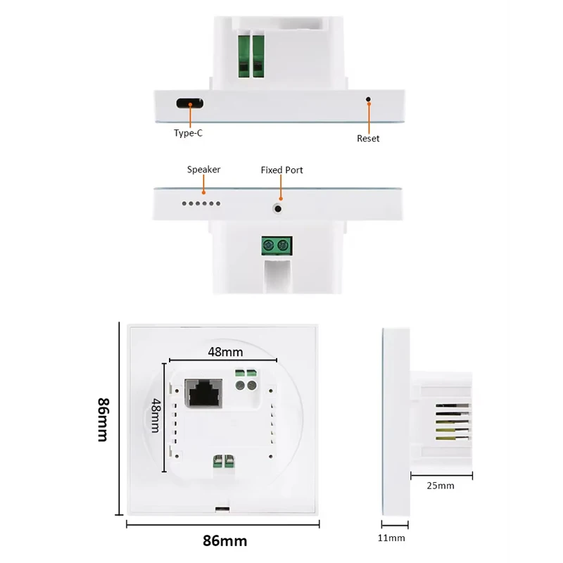 Imagem -02 - Painel de Controle de Casa Inteligente de Parede de Polegadas Android 11 Sistema Operacional Tablet Poe Suporta Assistente Residencial Tuya Painel de Controle de Toque