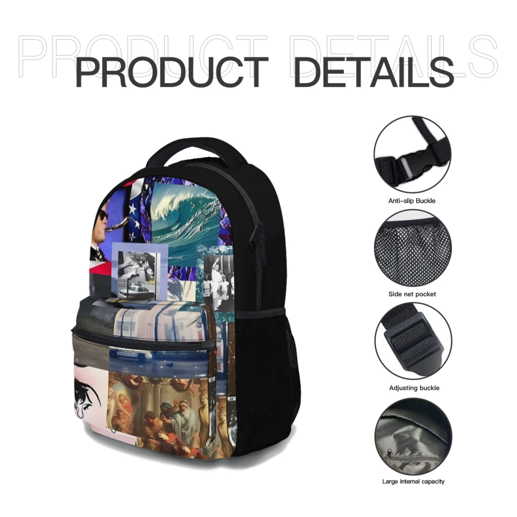 New Fashionable  This is $uicide Backpack Bag Large Capacity Trendy Book Bag Multi-pockets Adjustable 17inch