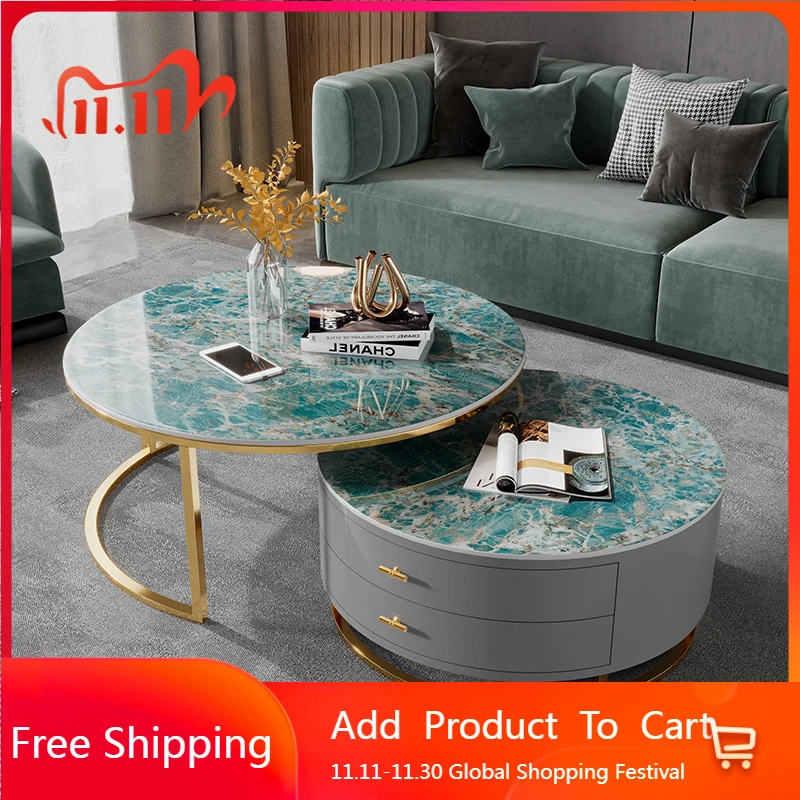 

Modern Round Side Table Nordic Bedroom Designer Space Saving Service Center Coffee Table Unique Modern Couchtisch Home Furniture