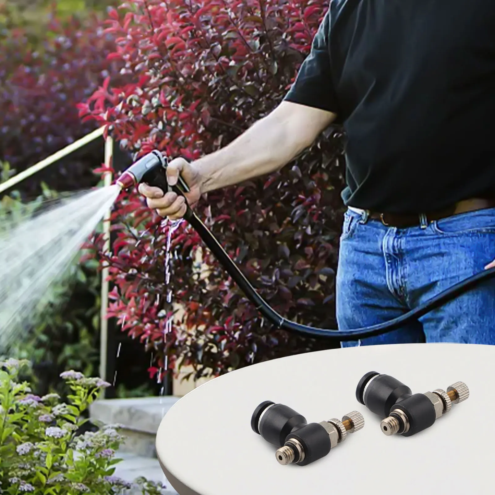 

8Pcs Air Flow Speed Control Valve Connector Tube Hose Pneumatic Push In Fitting Gardening Tools Replacement Garden Tools