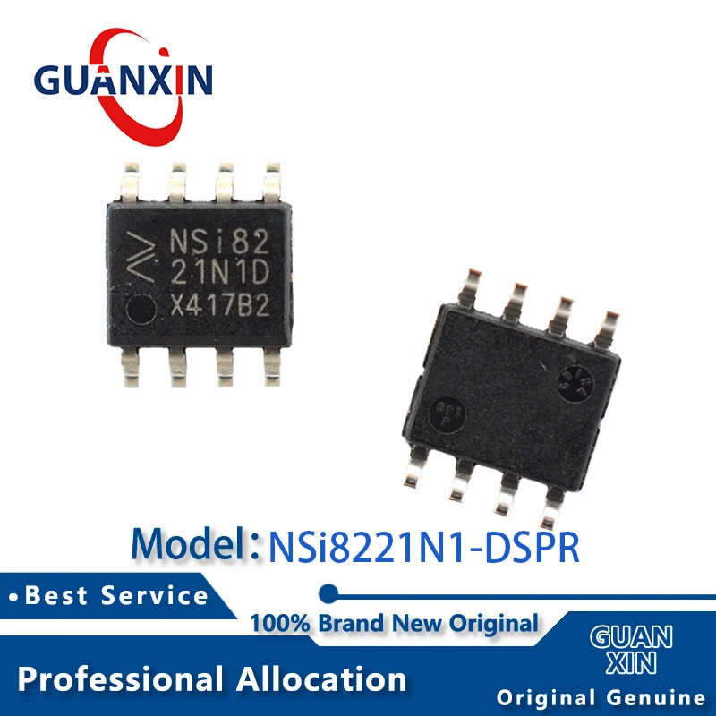 100% New  NSi8221N1-DSPR SOIC-8 Marking NSi8221N1D NSi8221 NSi8221N1-DSP