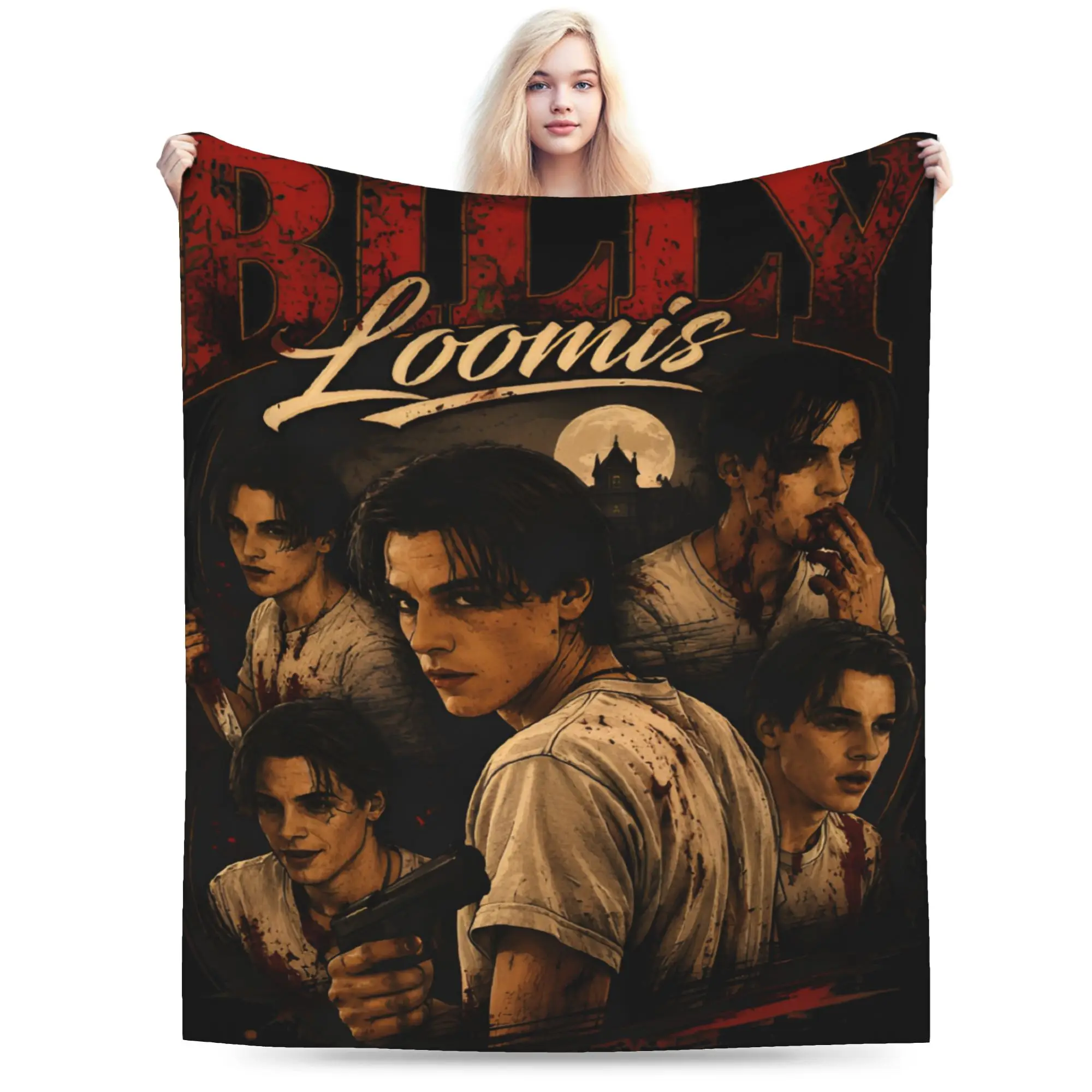 Billy Loomis  Soft Blanket For Chair Sofa Bed ScreamMovie Pattern Throw Blanket Winter Travel Office Flannel Bedspread