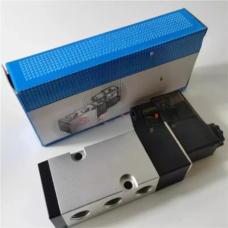 Solenoid valve 4M310-08 AC220V DC24V plate two-position five-way directional