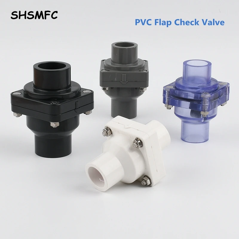 25~140mm PVC Hi-Q PVC Flap Check Valve Fish Tank Accessories  Garden Irrigation Joint Aquarium Industrial Pipe Non-Return Valve