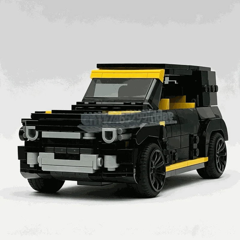 578PCS Black Off Road Utility Vehicle Building Blocks Opening Doors Car Model DIY Assembly Creative Display Festival Gifts Toy