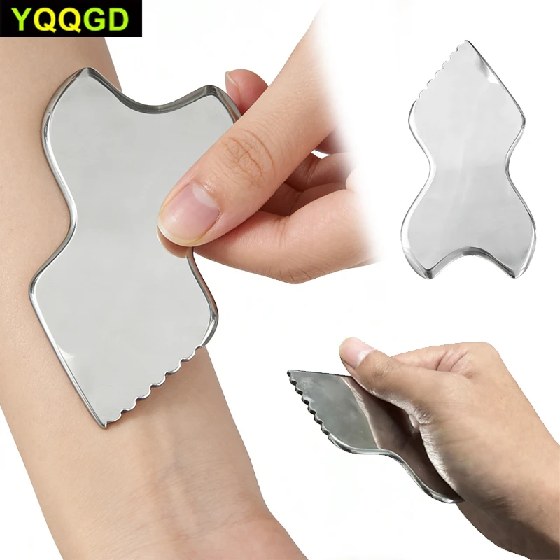 

1PCS Stainless Steel Gua Sha Tool, Gua Sha Facial Tools, Durable GuaSha Tool for Jawline Sculpting, Face Massager