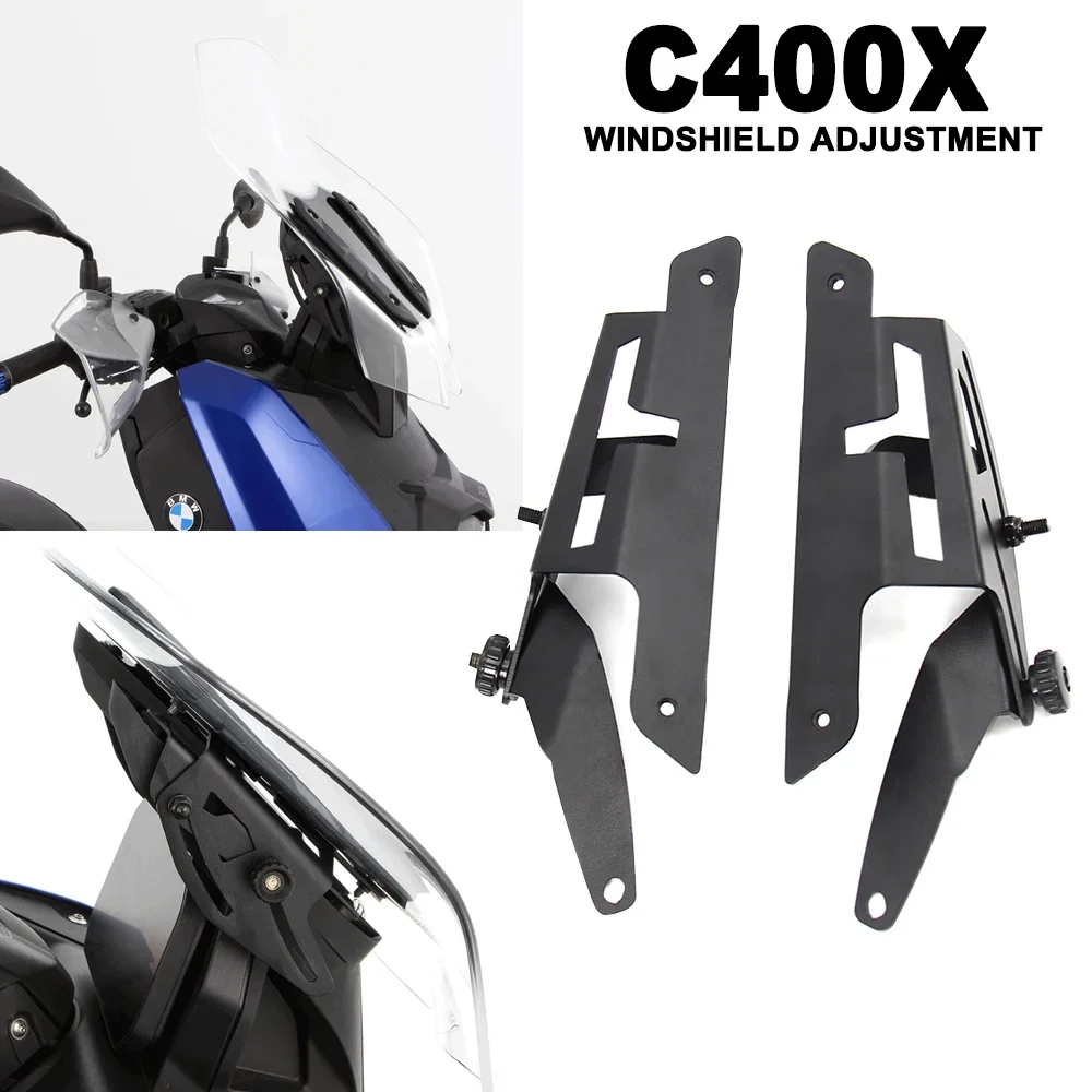 Motorcycle Accessories Windshield Adjustable Bracket Deflector Glass Adjuster Windscreen Stand For BMW C400X C 400X C400 X