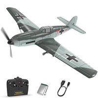 Volantexrc BF109 3CH RC Plane With Gyro Stabilizer 400MM Fixed Wing Low Battery and Over Range Alarm RTF Fighter Toys Boys
