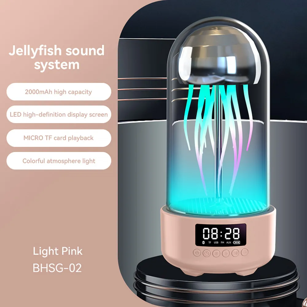 2024 New Creative Jellyfish Luminescent Bluetooth Sound Portable Stereoscopic Breathing Light Intelligent Bluetooth Speaker