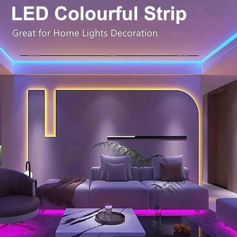 

LED Strip Light DIY Self-adhesive RGB 5050 for Projector Screen Home Decoration Music Sync Color Changing for Party Home