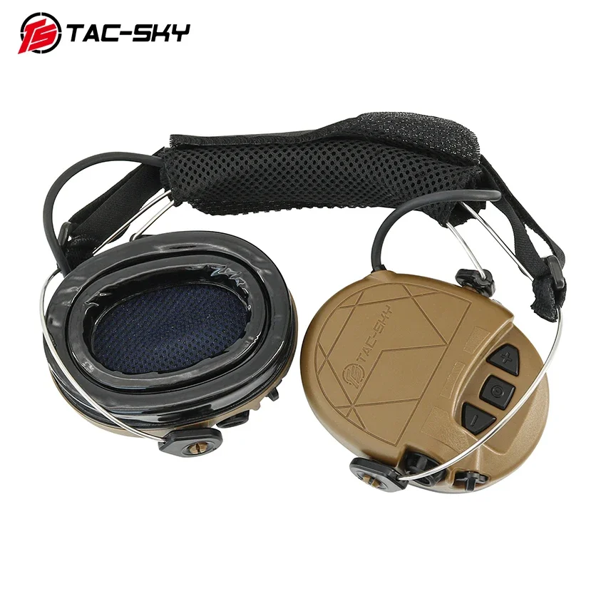 TAC-SKY 2024 Auricolare tattico TAC302 No Mic Airsoft Tiro Cuffia Con cancellazione del rumore Comunicazione tattica Paraorecchie in silicone