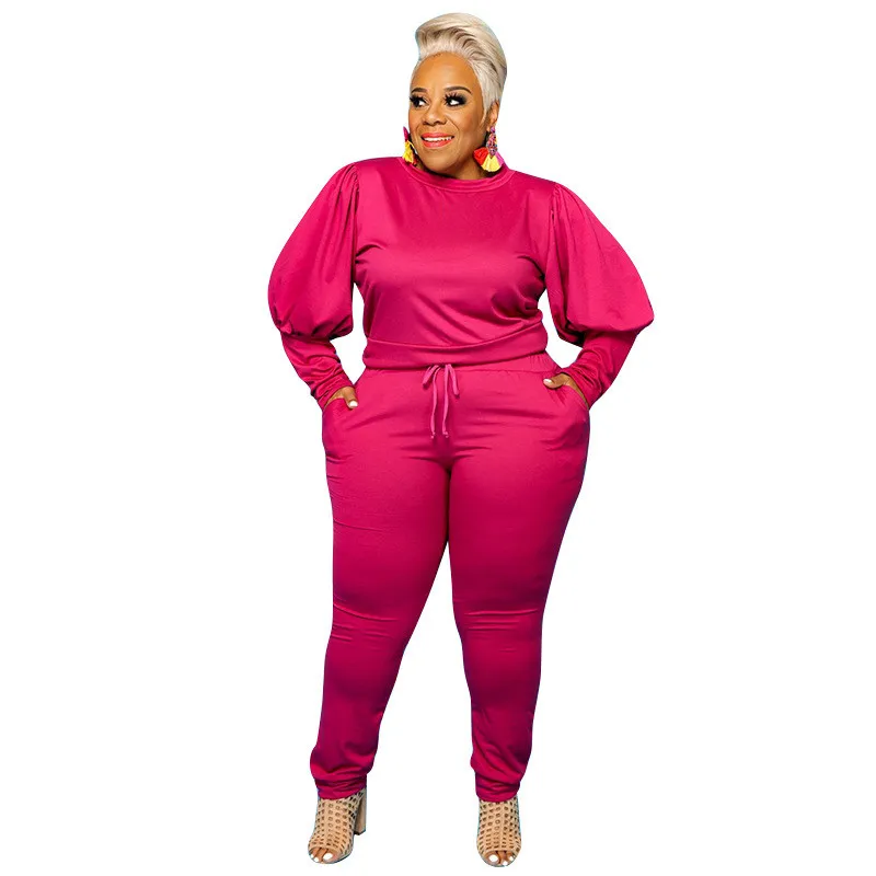 Odzież Plus Size 5xl dwuczęściowe stroje kobiet bluza ze streczu, bluzka spodnie dresowe legginsy Jogger dres hurtownie Dropshipping