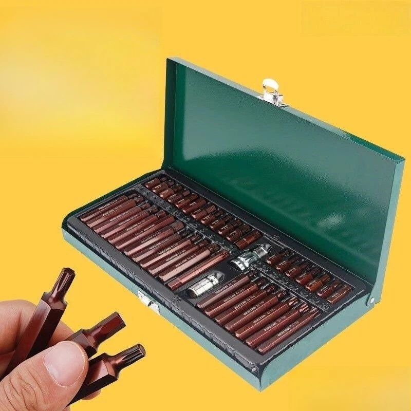 40Pcs Star Bit Tool Kit, Hex & Torx Screwdriver Bits Set for Auto Maintenance