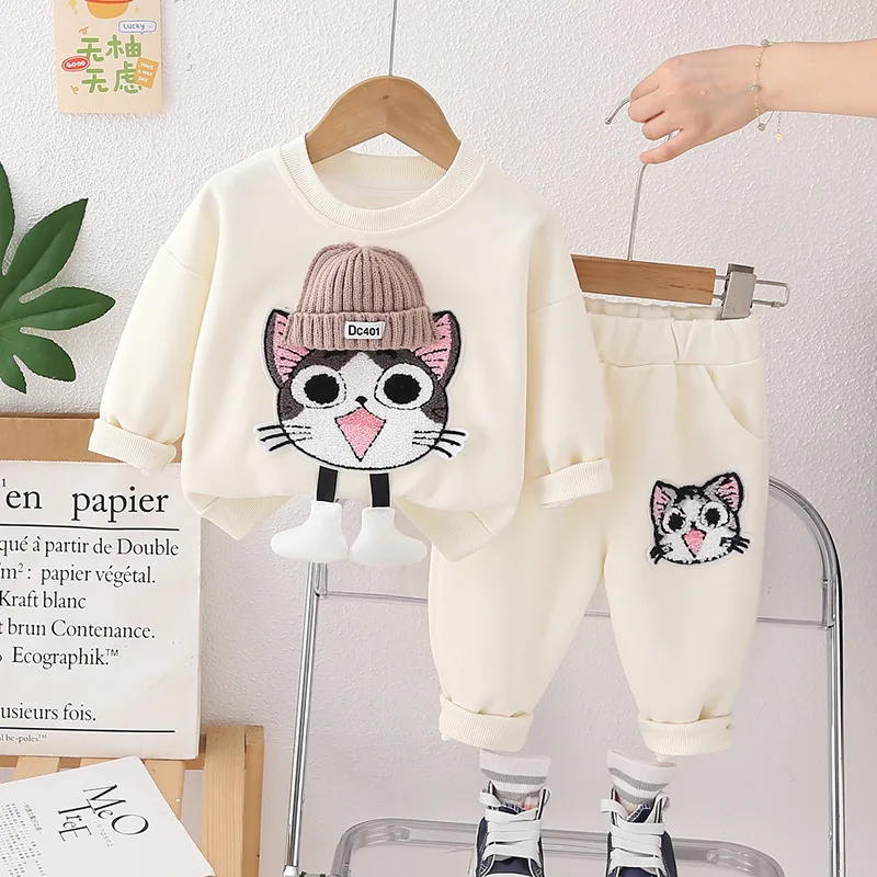 Girls Clothes Sets Spring Autumn 2025 Children Casual Sweatshirts Tops Pants 2pcs Sports Suit For Baby Tracksuits Kids Outfits 5