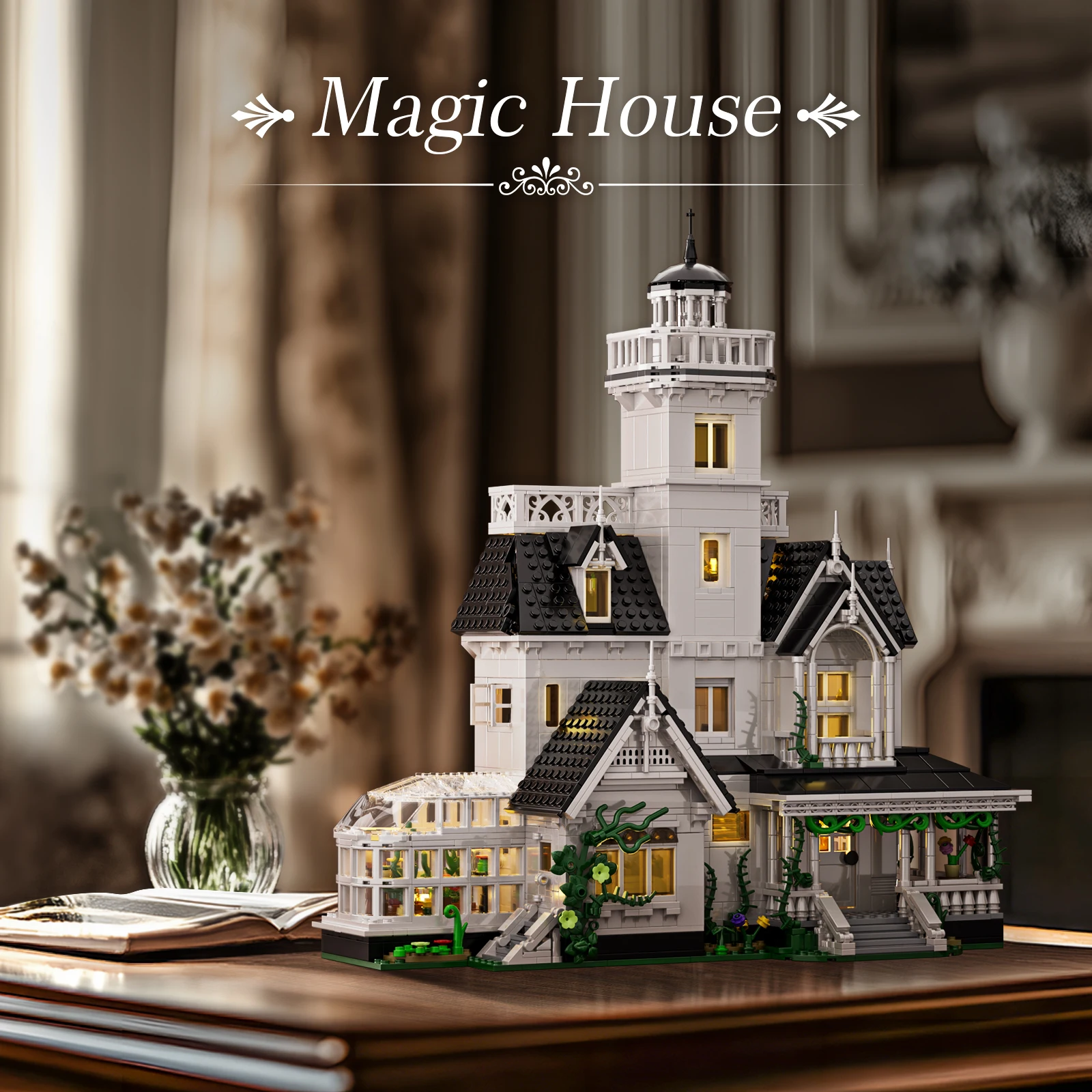 Magic House Owens Home Bausteine Set Mittelalterliche Architektur Vintage Cottage Sammlung Ziegel Spielzeug Geschenke Fans Erwachsene