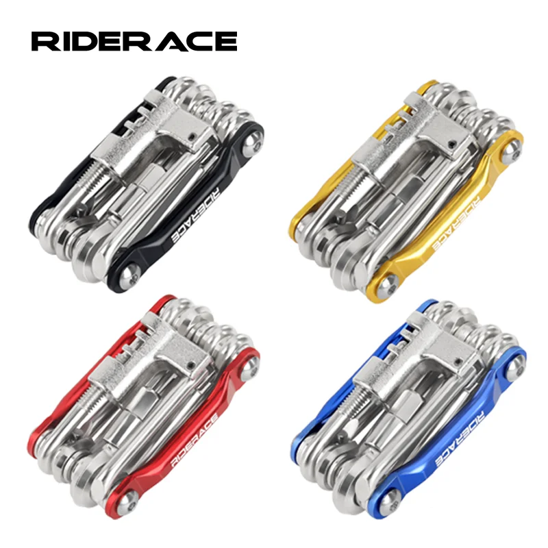 

Портативный многофункциональный набор инструментов для ремонта велосипедов: складной шестигранный ключ, съемник цепи, отвертка, велосипедный ключ