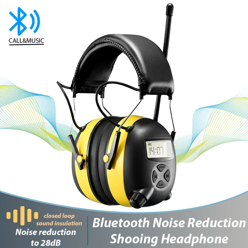 

NEW Am/Fm Radio Hearing Protector Noise Reduction Safety Bluetooth 5.0 EarMuff 30dB Noise Cancelling Ear Protection for hooting