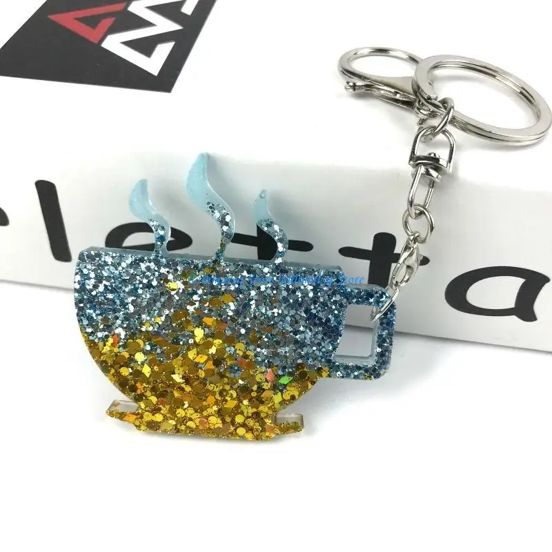 573B Handmade Silicone Keychain Mold For Epoxy Resin Projects Decorative Bag Hanging Ornament Charm Making