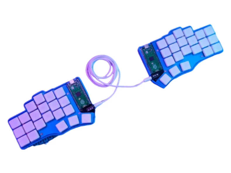 لوحة مفاتيح مقسمة رفيعة للغاية 3x6 لوحة مفاتيح سلكية منخفضة المستوى قابلة للتبديل السريع لوحة مفاتيح ميكانيكية QMK قارورة هيكل علوي لوحة مفاتيح طباعة ثلاثية الأبعاد #6