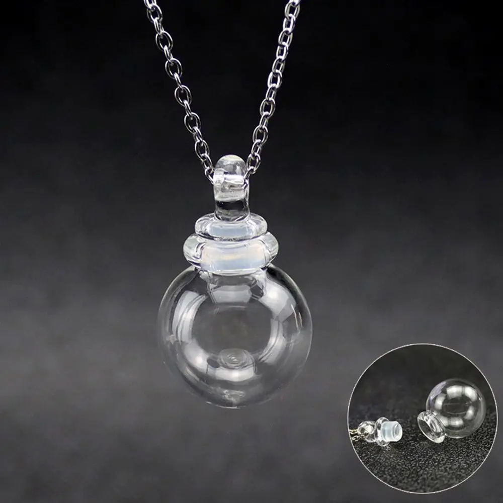 

Crown Cap Goldleaf Water Drop Heart Essential Oil Diffuser Wishing Bottle Pendant Memorial Jewellery Perfume Vial Necklace