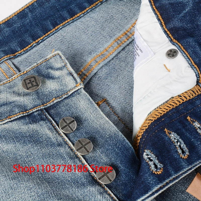 Europe America Hot Sale Tide Brand KSUBI Cross Jeans Casual Stretch Tight Men's Trousers Classic Letter Logo Ksubi Denim Pants