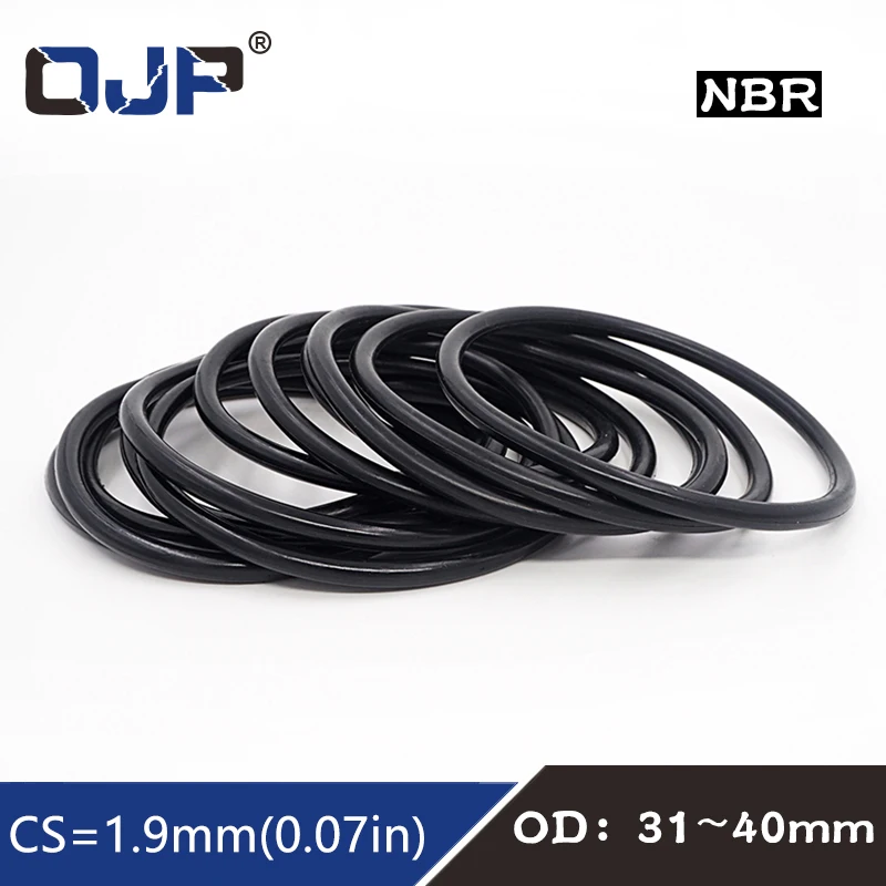 

20PC/lot Rubber Ring NBR Sealing O Ring CS1.9mm OD31/32/33/34/35/36/37/38/39/40mm O-Ring Seal Gaskets Oil Oring Washer