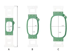 Plastic Cross Stitch Hoop, Suction Embroidery, Rectangle Set Frame, Sewing Machine Parts, Accessories, 355mm