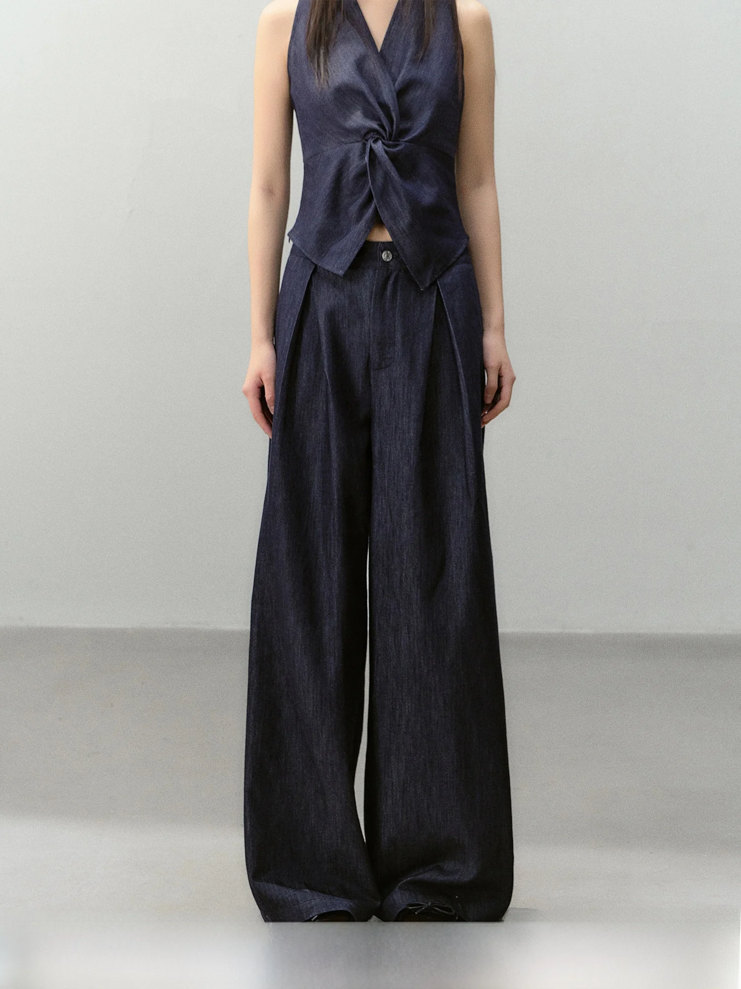 

Джинсы женские CYNI с высокой талией, широкими штанинами, оригинального цвета, из плотного денима, в повседневном стиле, с эффектом выцветания от солнца