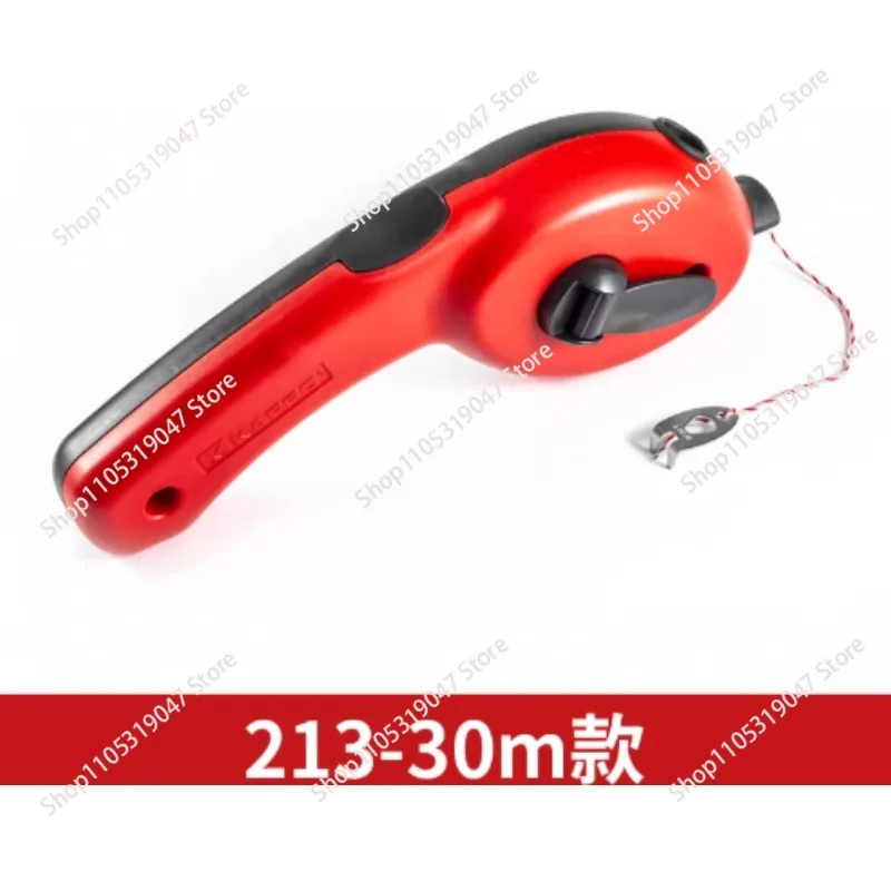 Chalk Line Scriber 30M Rubber Nose Ink Bucket  Manual Spring Wire Take-up Hook End Smooth Rewind Powder Bucket