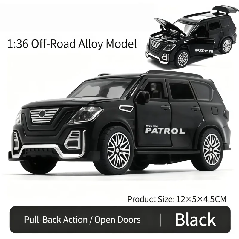 Bagged 1:36 Alloy SUV Model Car, Return Toy Car, Hood, 4 Doors, Tailgate Can Be Opened, Simulated Off-Road Car, Boy Collection G