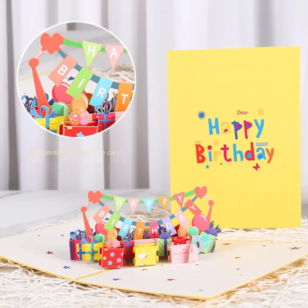 Delicate Paper Birthday Card 15*20 CM Greeting Card Handmade Greeting Card 3D Birthday Card Girl