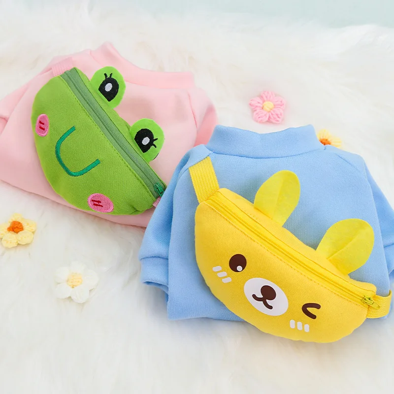 Dog Adorable Clothes with Sling Bag Pet Cute Ourfit for Small Medium Puppy Dogs Cats Sweatshirt Jacket Coat Shirt Costume Vest