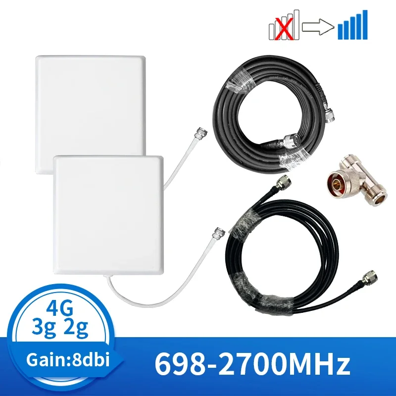 Repetidor masculino do impulsionador do sinal do telefone celular da antena do amplificador do repetidor da antena de 698-2700mhz 2g 3g 4g n