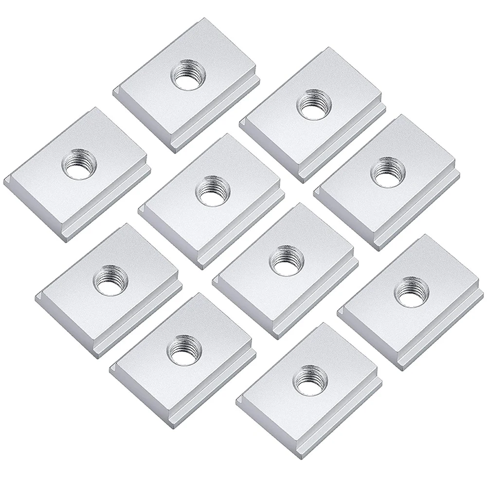 Zestaw ślizgaczy do rowków T, 10 szt., do szyn T, do obróbki drewna, mocowanie do rowków, stop aluminium, sprzęt warsztatowy, mechaniczny