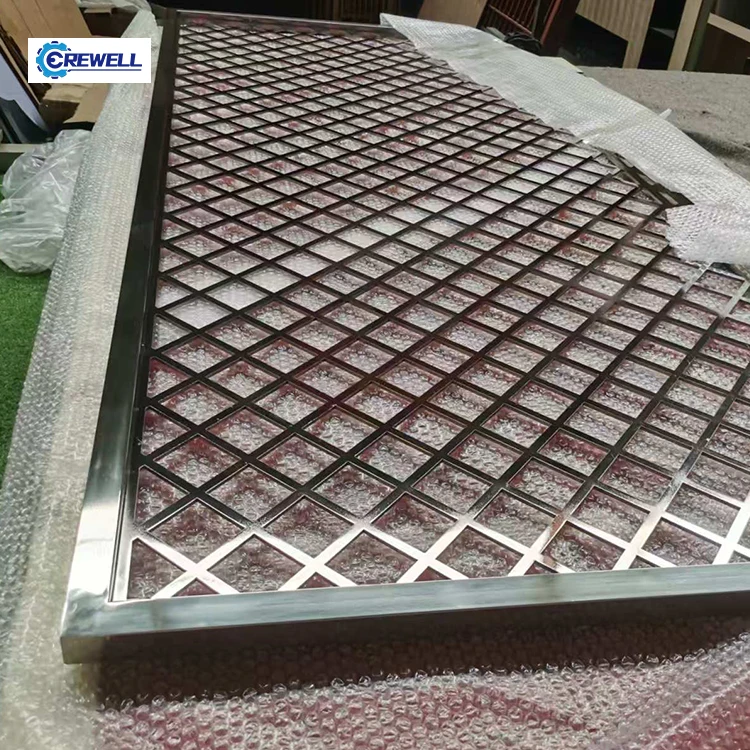 AIROW Contemporary Laser‑Cut Stainless Steel Waterproof Partition Screen for Interior Decor