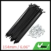 X Autohaux Fahrradspeichen-Set, 12 G, 148 mm, 154 mm, 163 mm, 173 mm-305 mm Länge, Fahrrad-Radspeichen mit Nippeln, Kohlenstoffstahl, Schwarz, 36 Stück – Detail 14