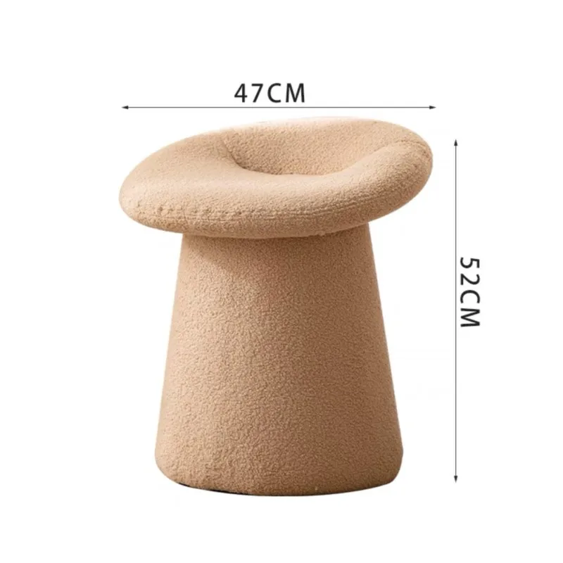 Nordic Internet Celebrity Shoe Changing Stool Modern Simple Sherpa Makeup Stool Customizable Living Room Chair Bedroom Furniture