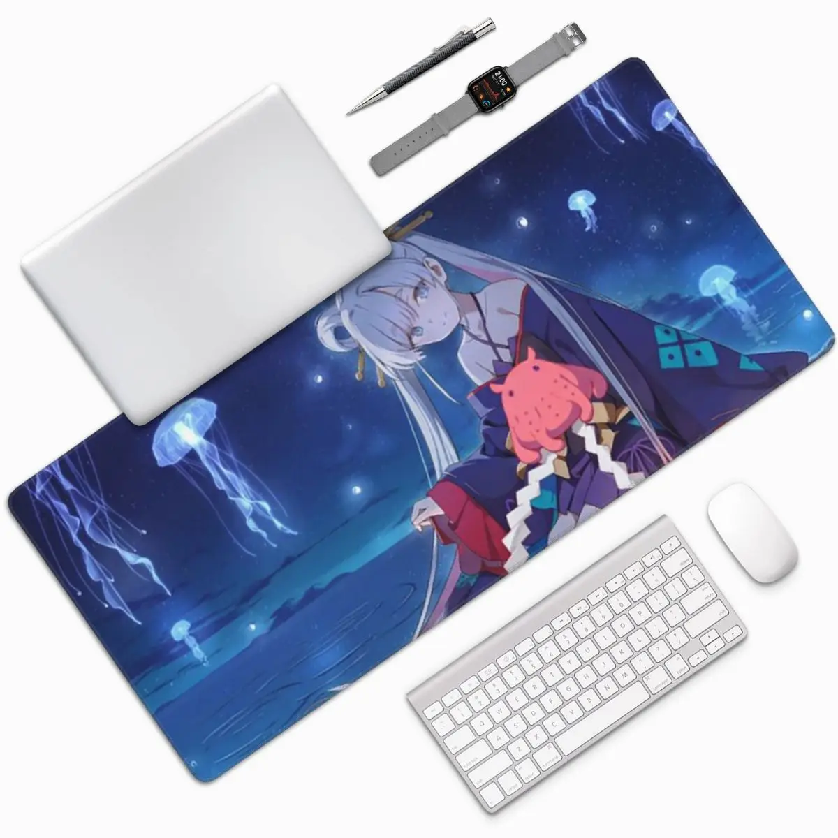 Anime Cosmic Princess Kaguya Yachiyo Runami Large Mouse Pad Computer Keyboard Mouse Mat Gamer Laptop Desk Mat Office Table Mats