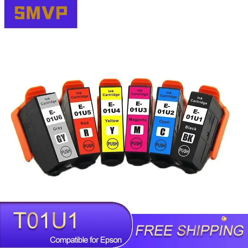 

T01U T01U1 T01U2 T01U3 T01U4 T01U5 T01U6 Цветной совместимый картридж премиум-класса для принтера Epson XP-15010 XP-15080 A3