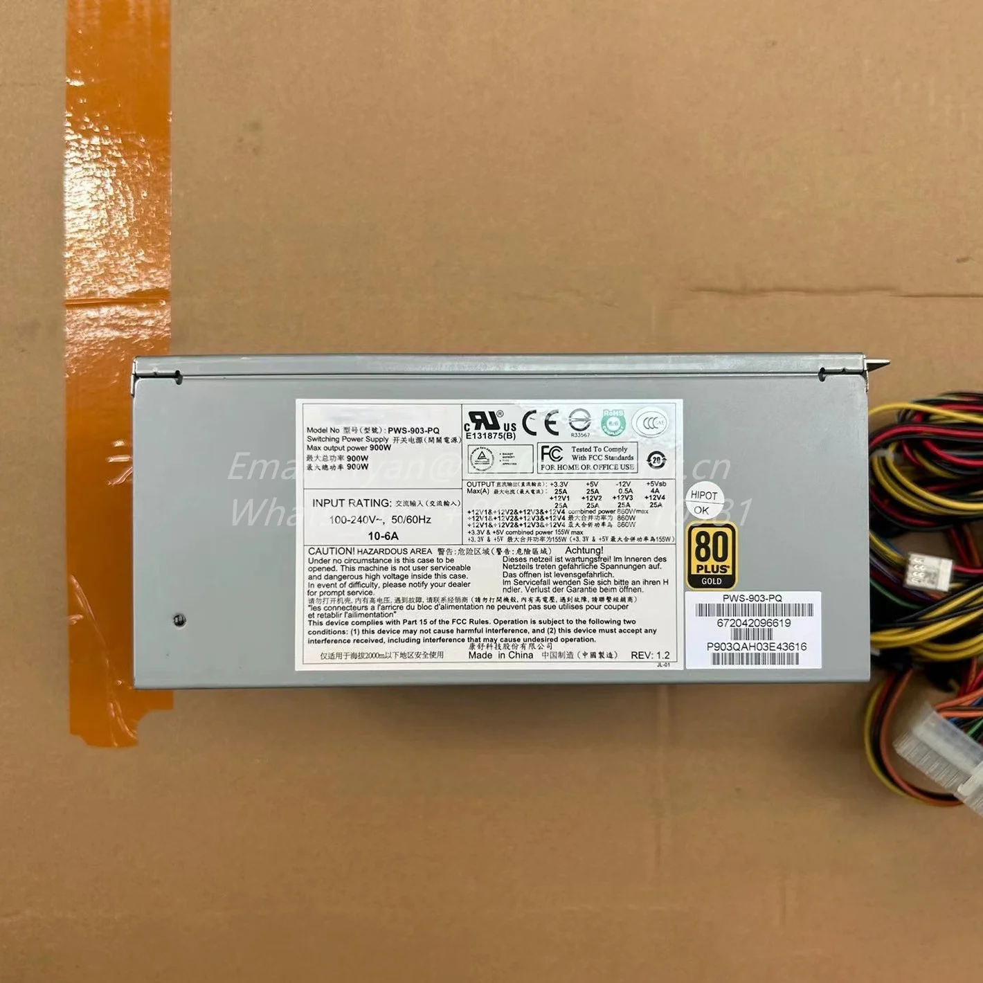 

PWS-903-PQ для блока питания Supermicro мощностью 900 Вт с несколькими выходами PS2/ATX (PWS-903-PQ)