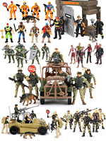 ViiKONDO 1/18 Scale Action Figure Toy Model SWAT Soldier Army Men Special Forces Mini Firefighter Figurine Fun Military Playset