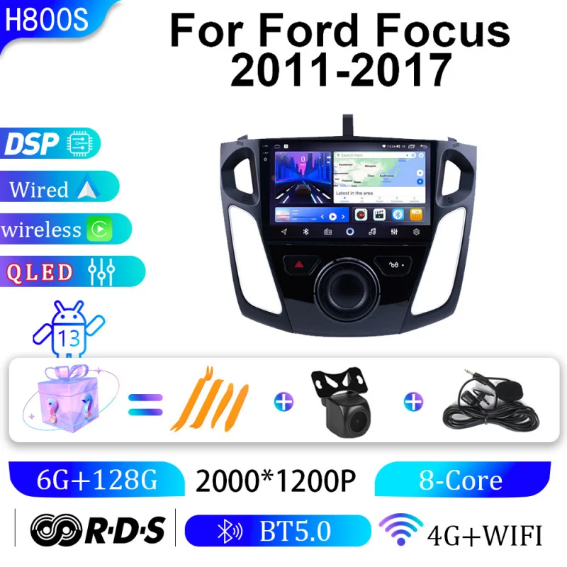 

For Ford Focus 2011-2017 Car Multimedia Player Android Car Player GPS WIFI Carplay 4G Car Radio Navigation Stereo Car Electronic