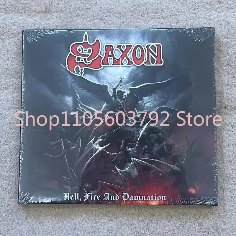 CD de Saxon Hell Fire and Damnation, Heavy Metal Clásico con Riffs Potentes, Voces Fuertes y Música Rock Energética para los Amantes del Metal