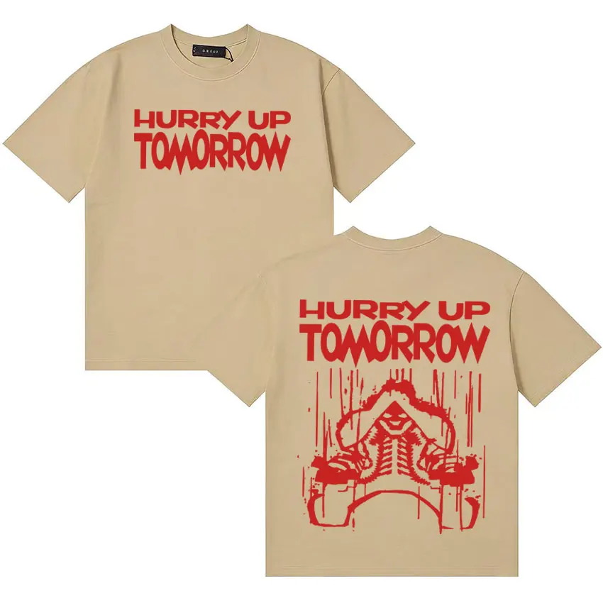 The Weeknd Hurry Up Tomorrow Music Fans Tee Shirt Casual Cozy T-shirts Men's Clothing Fashion Oversized Loose T Shirt Streetwear