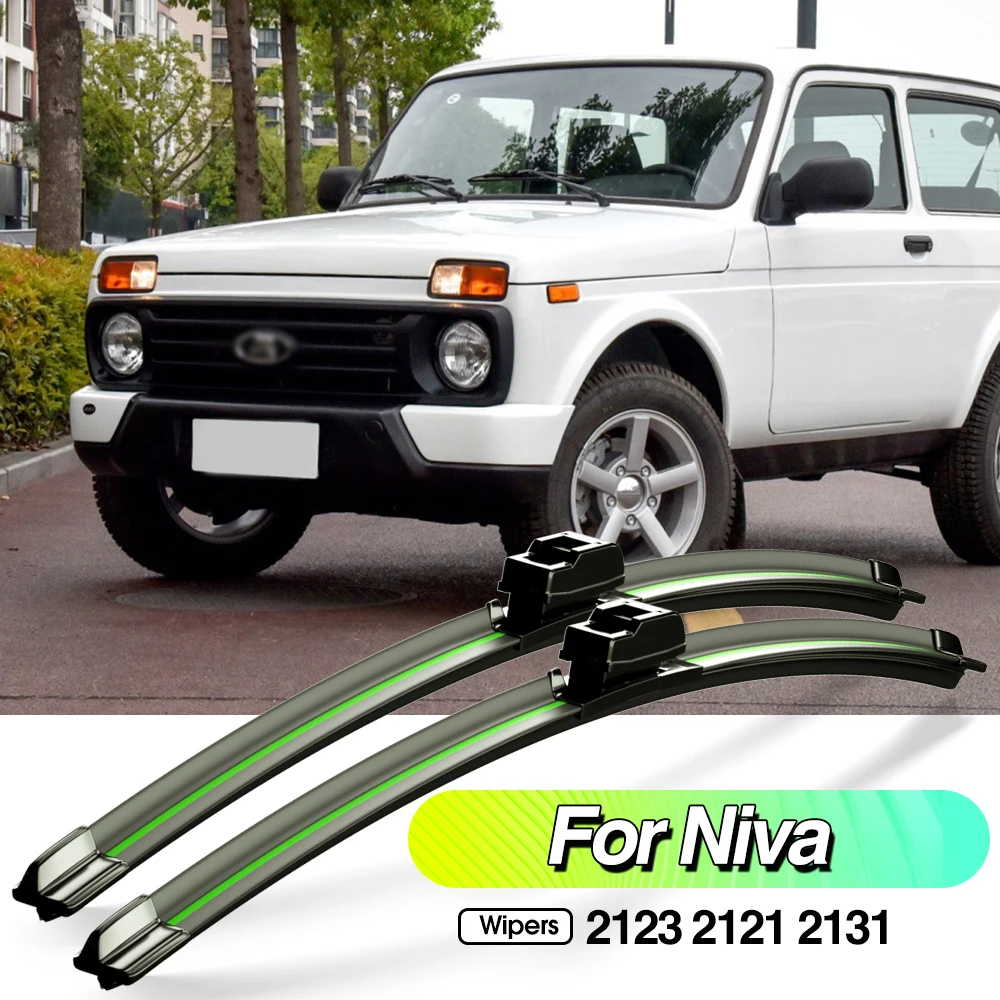 

For Lada Niva 2123 2121 2131 2000-2015 2pcs Front Windshield Wiper Blades Windscreen Window Accessories 2002 2003 2008 2010 2014