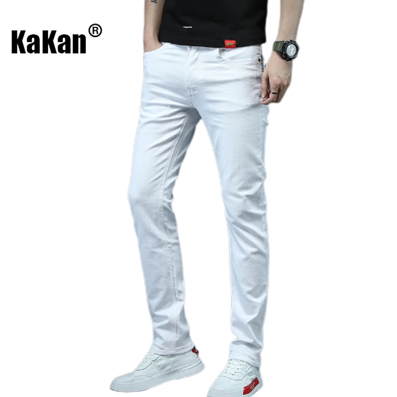 Kakan-y2k Новые мужские белые джинсы