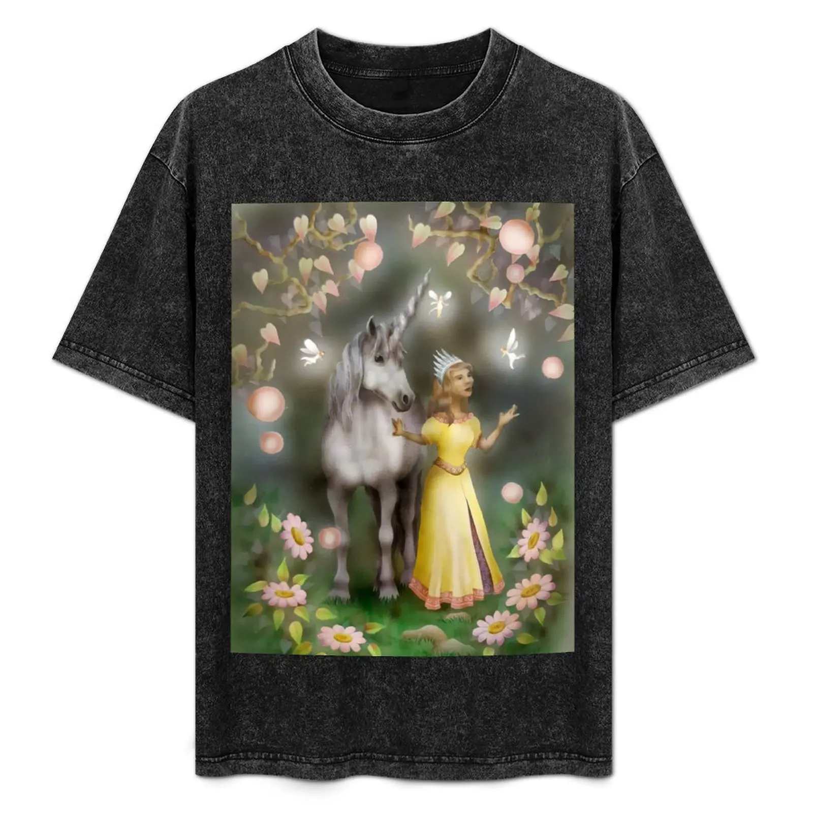 

Princess and Unicorn T-Shirt Long Lasting Casual T-Shirt