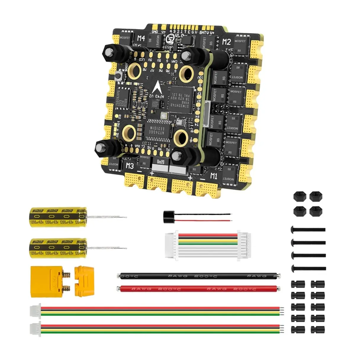 DT38  H743 V2 & E130 G2 Stack FC ICM42688P 4-12S 130A ESC for Racing Freestyle FPV Racing Drone 8S AM32