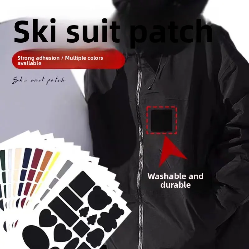 

Самоклеящаяся моющаяся водонепроницаемая заплатка для ремонта отверстий в лыжных брюках без шитья, тканевая наклейка-лента для ремонта одежды для активного отдыха на природе