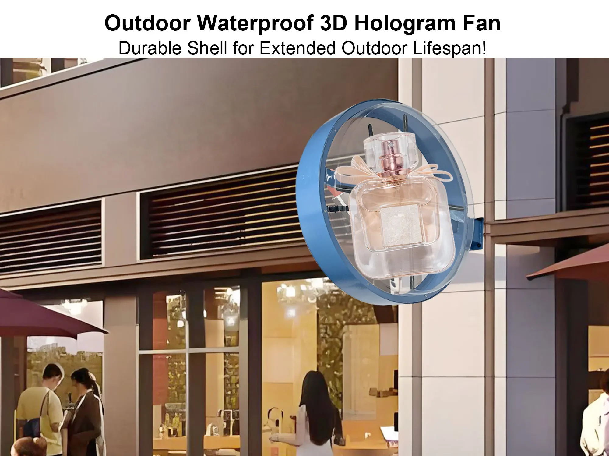 65Cm Holographic Projector 3D Double Sided Holographic Device Solution Light Emitting Diode Fan 3D Holographic out-of-home